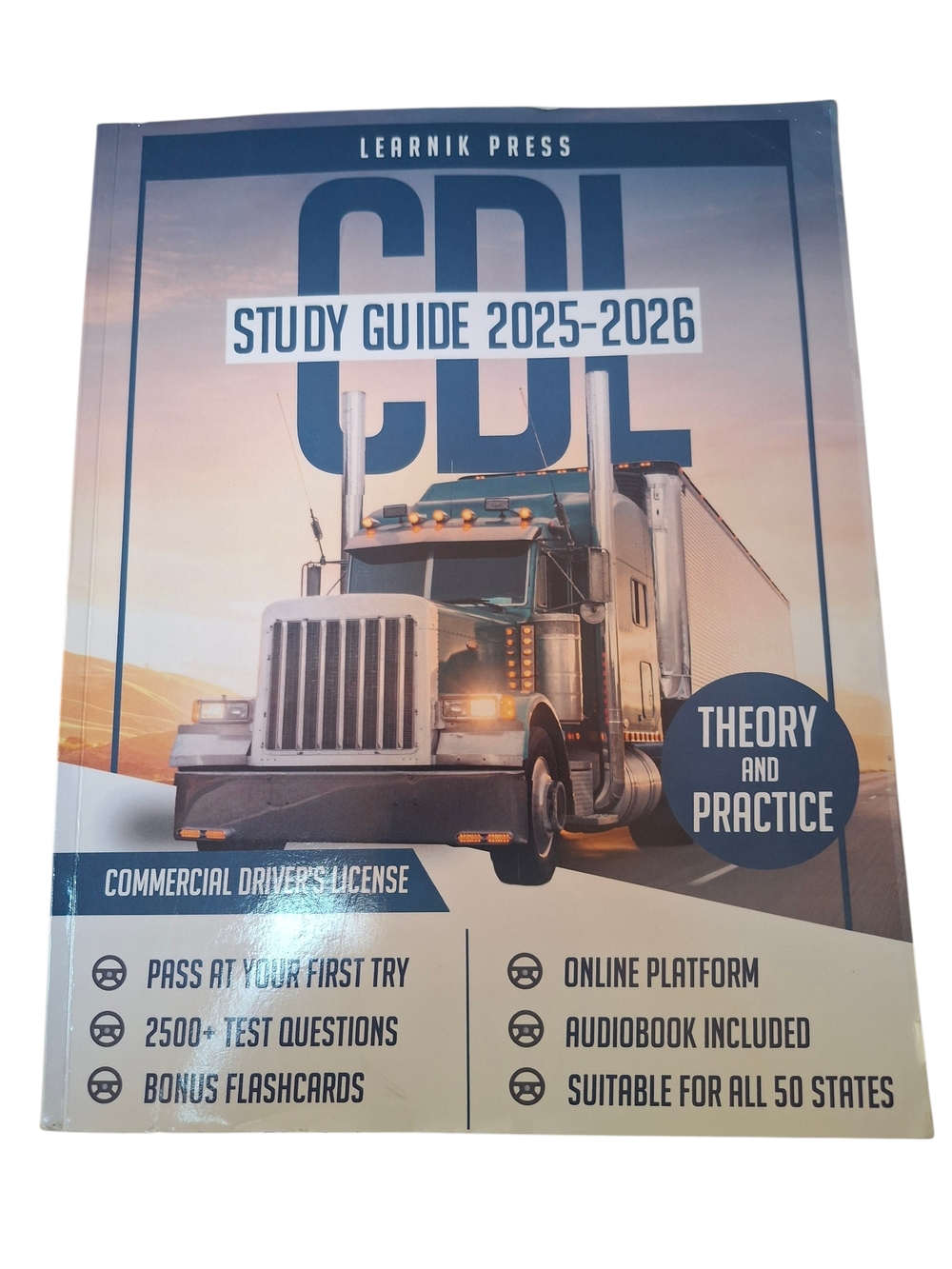 CDL Study Guide 2025-2026 - Theory and Practice - Blue/Tan Cover